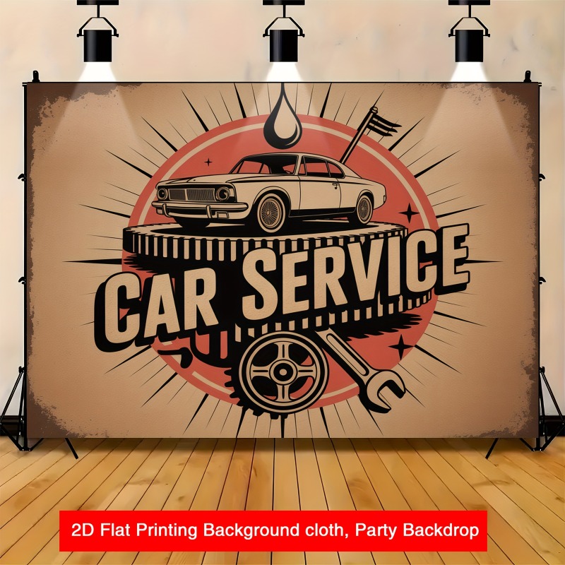 Heavy Equipment Mechanic - Grand panneau publicitaire rétro pour garage