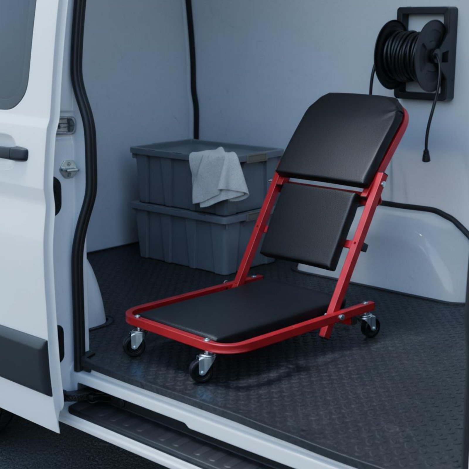 Heavy Equipment Mechanic - Siège d'atelier pliable 2-en-1 convertible pour