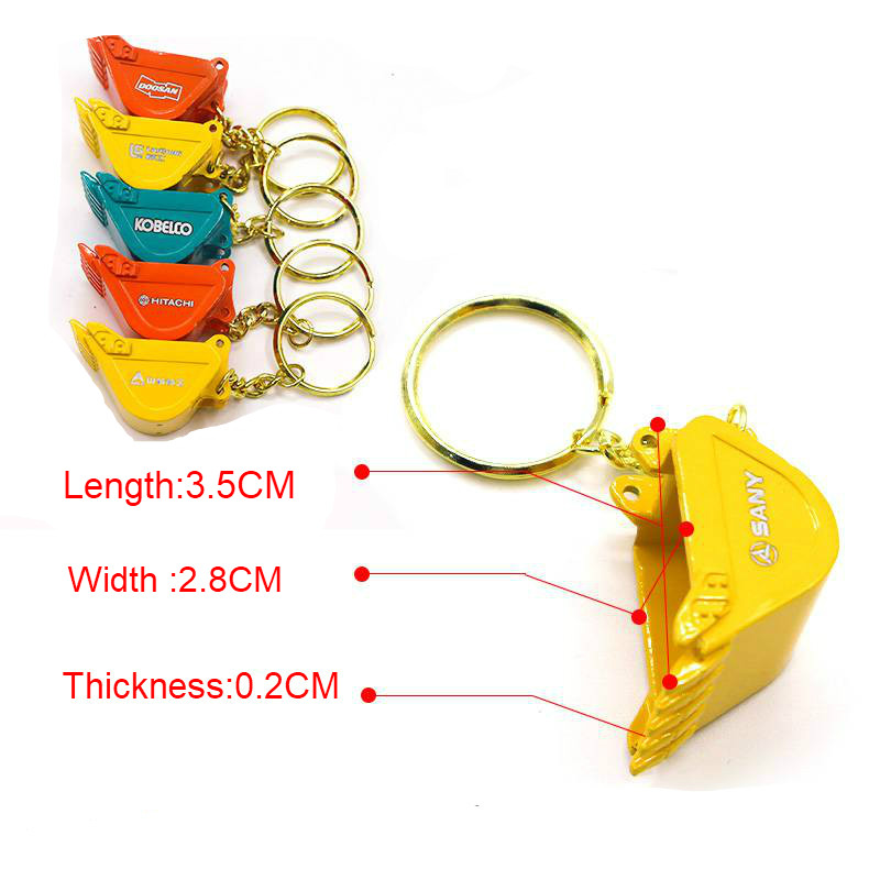 Heavy Equipment Hitachi - Porte-clés seau en alliage, 20 pièces,
