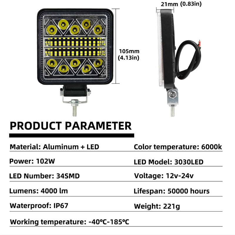 1 pièces 102W barre lumineuse  - Heavy Equipment Supplies avis et prix