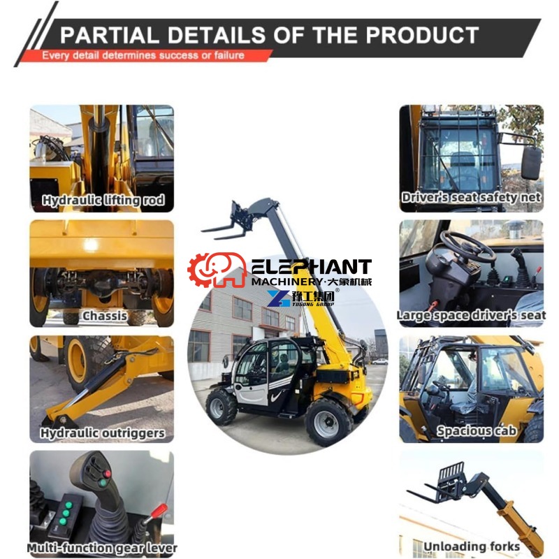 Chariot télescopique de 4 tonn - Telescopic Handler Boom avis et prix